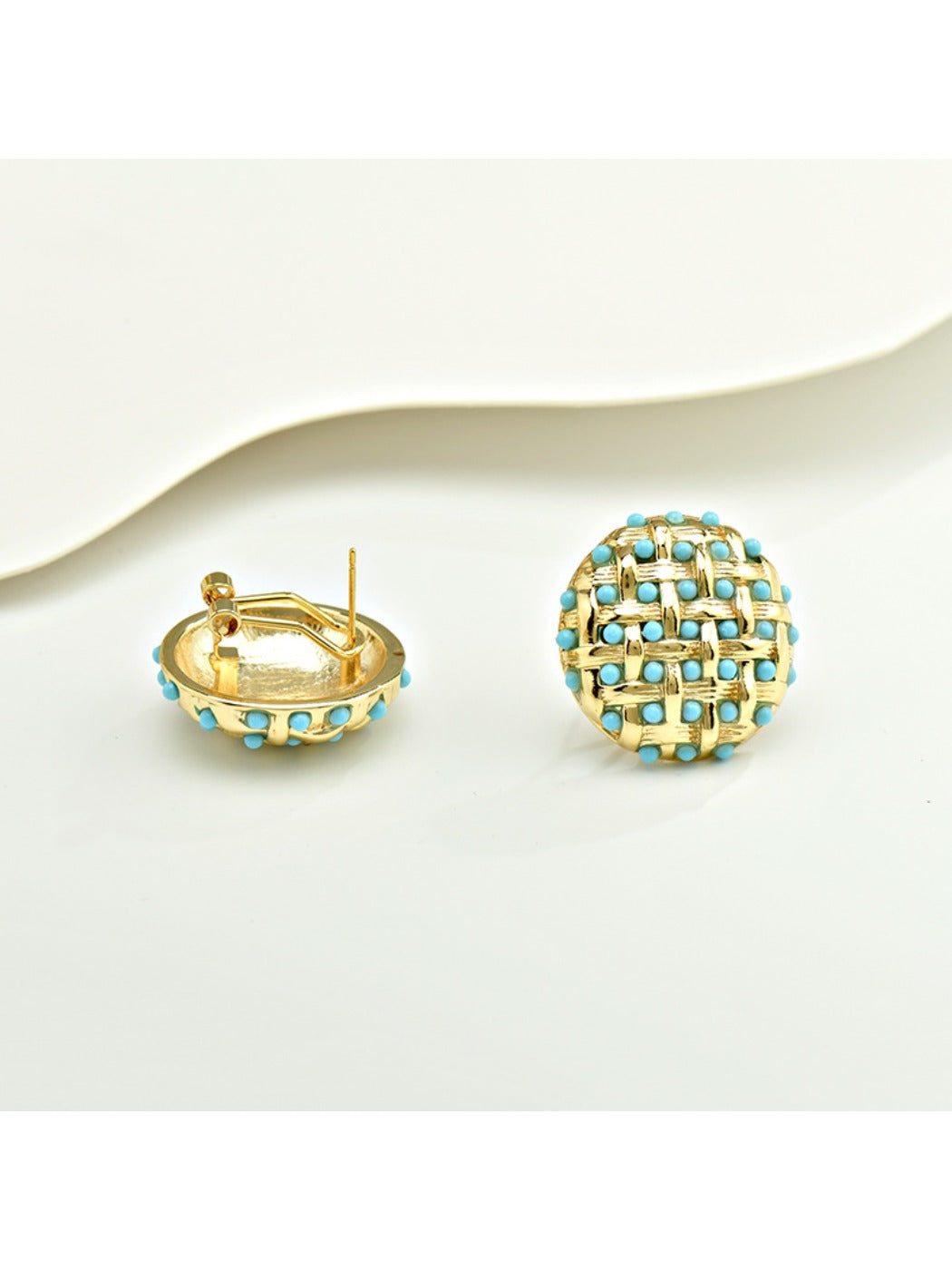 Earedge - Polka Dot Round Earrings