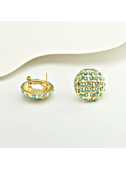Earedge - Polka Dot Round Earrings