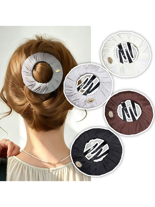 Beau - Minimalist Flat Round Polyester Claw Clip