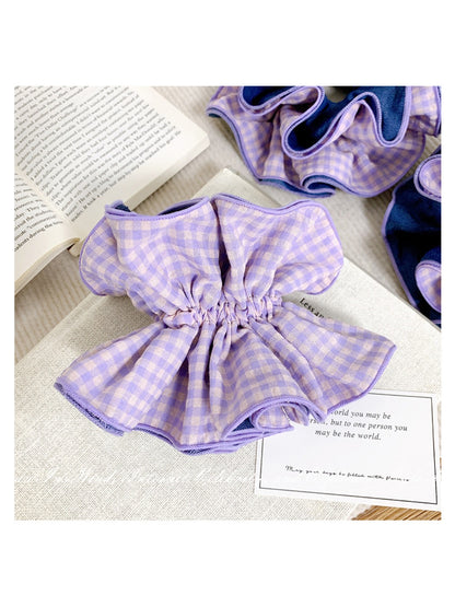 Gifty - Fantasy Purple Plaid Hair Ring