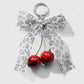 Keypus - Y2K Lace Bow Cherry Bag Charm Keychain