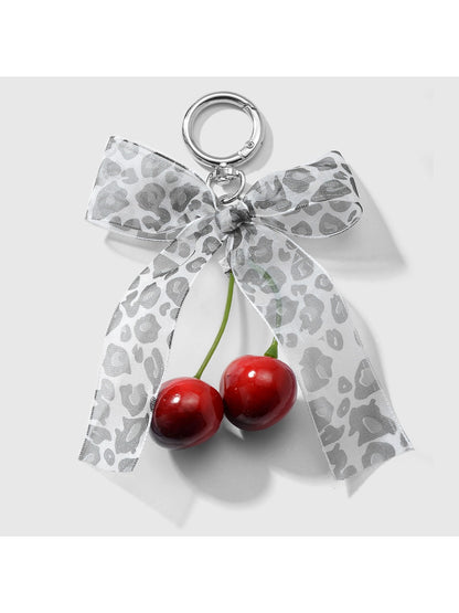 Keypus - Y2K Lace Bow Cherry Bag Charm Keychain