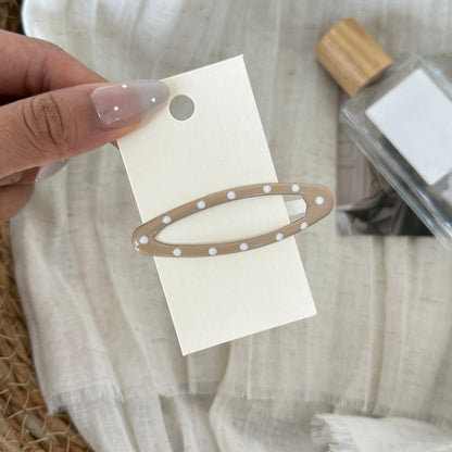 Beau - Oval Polka Dot Cutout Hair Clip