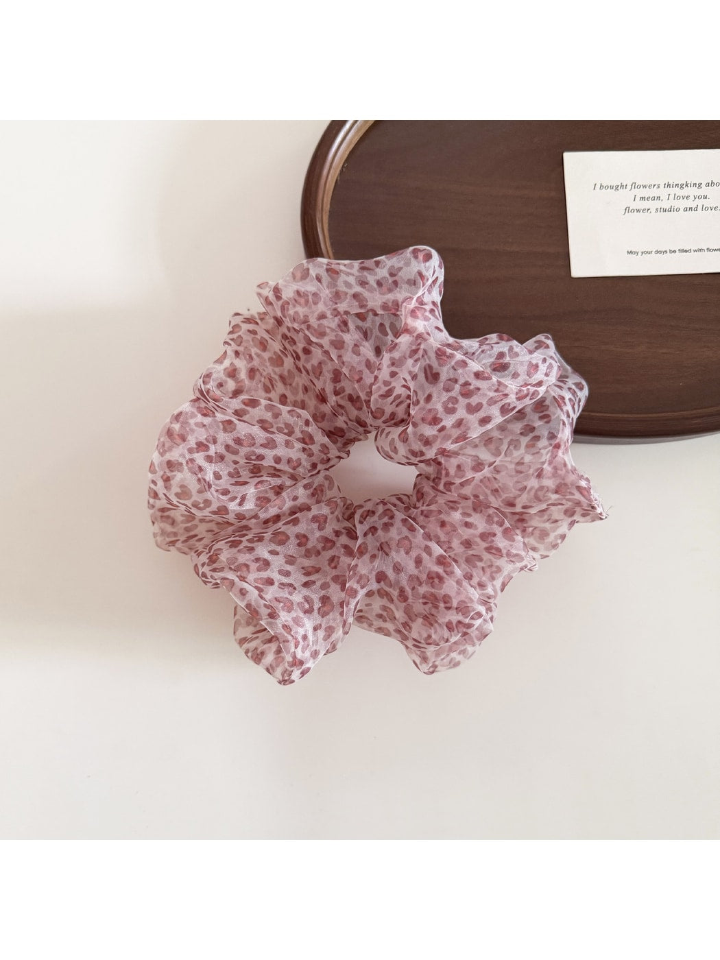 Gifty - Plaid Pattern Ruffled Polyester Ponytail Scrunchie