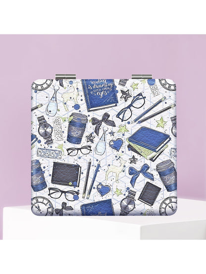 Mirroray - Cartoon Print Foldable Portable Makeup Mirror