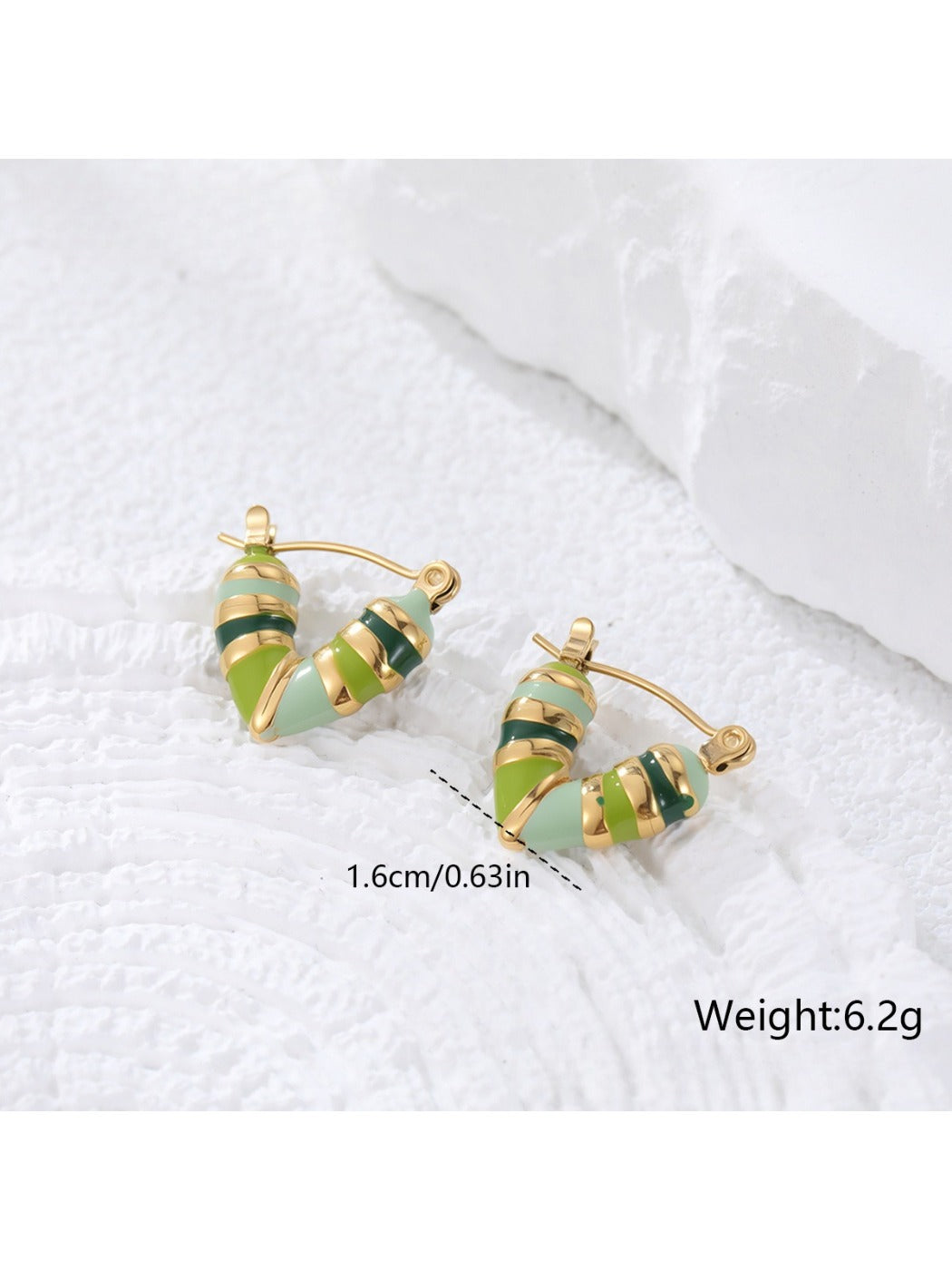 Earedge - Colorful Heart Elegant Earrings