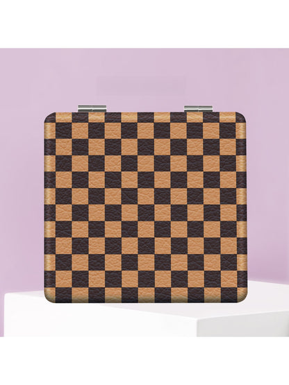 Mirroray - Square Checkered Compact Folding Mirror