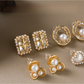 Earedge - Heart Detail Plated Fashion Stud Earrings