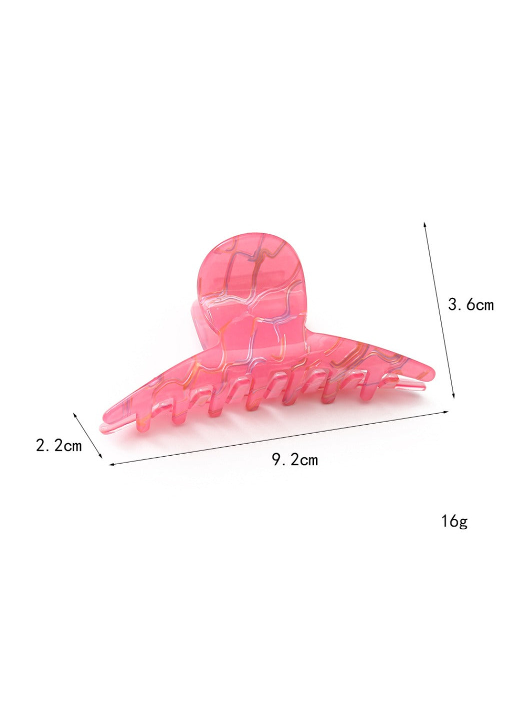 Beau - Simple Marble Patterned Acetate Hair Clip