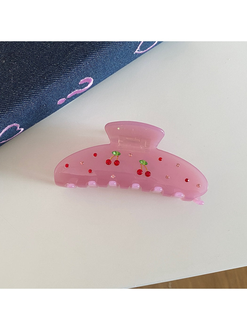 Beau - Fan Shape Decorative Acetate Fiber Claw Clip