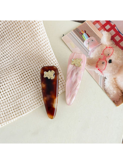 Beau - Alloy Bear Accent Acetate Hair Clip