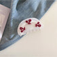 Beau - Adorable Half Round Cherry Themed Claw Clip
