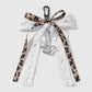 Keypus - Leopard Ribbon Lace Bow Pendant Alloy Keychain