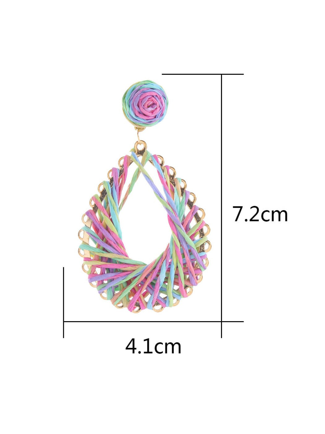 Earedge elegant hollow drop woven earrings displayed on a jewelry stand