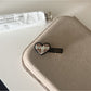 Beau - A Flower Shaped Heart Plaid Hair Clip