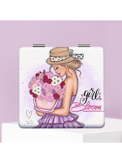 Mirroray - Cartoon Woman Print Makeup Mirror
