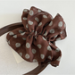 Gifty - Double Layer Chiffon Polka Dot Scrunchie