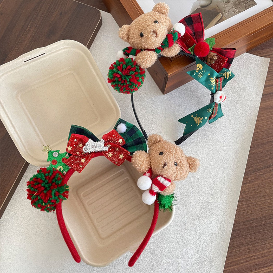Gifty - Christmas Cute Bear Detail Decorative Headband