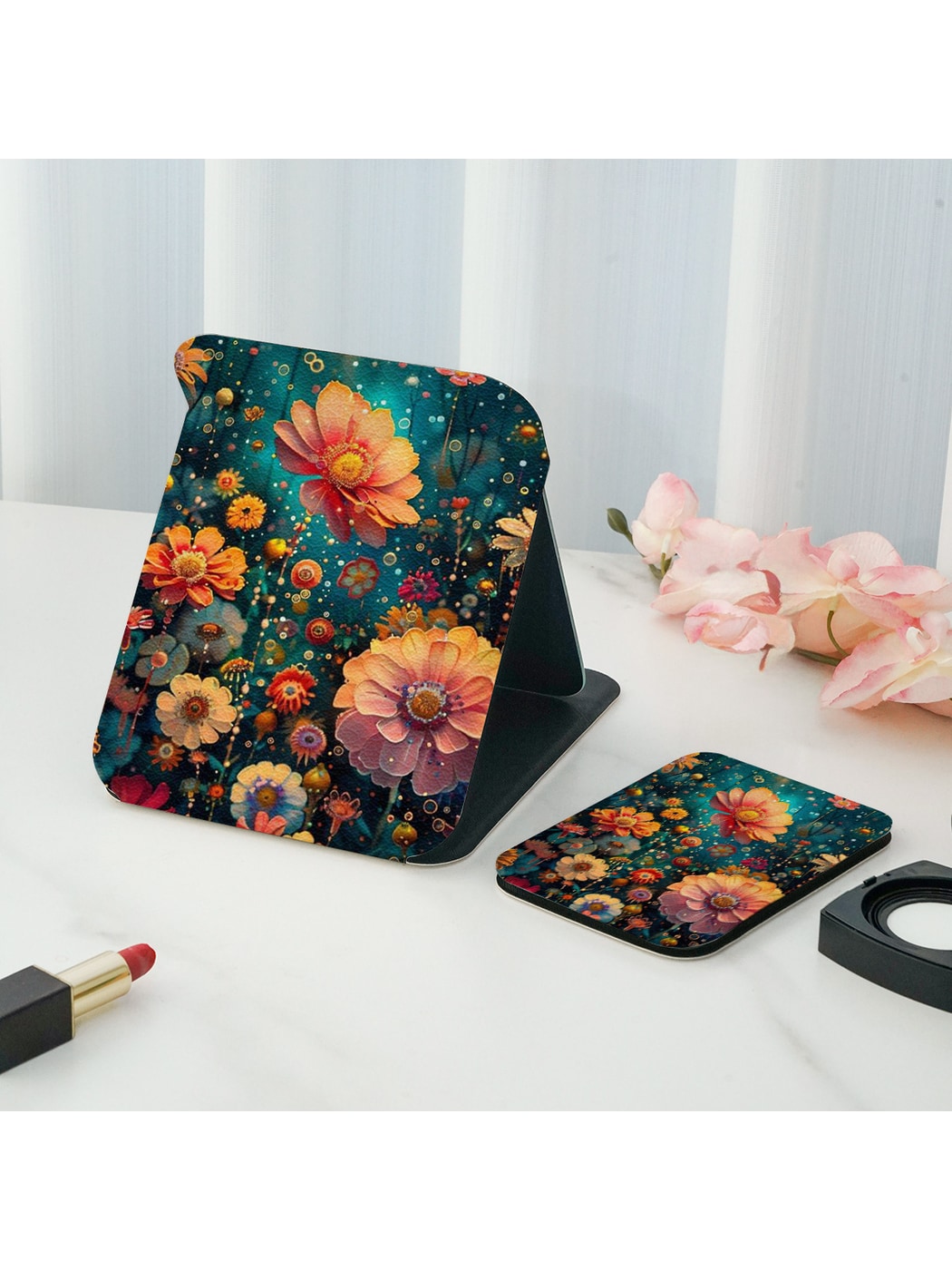 Mirroray - Double-Sided Printed Table Folding Mirror
