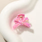 Beau - Glossy Plastic Bow Detail Side Hair Claw Clip
