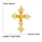 Brovia - Cross Rhinestone Alloy Statement Brooch