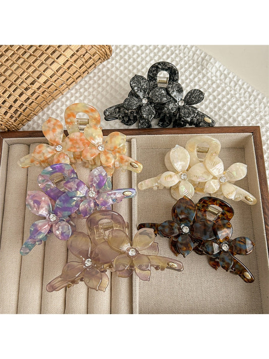 Beau - Petal Shape Acetate Fiber Hair Claw Clip