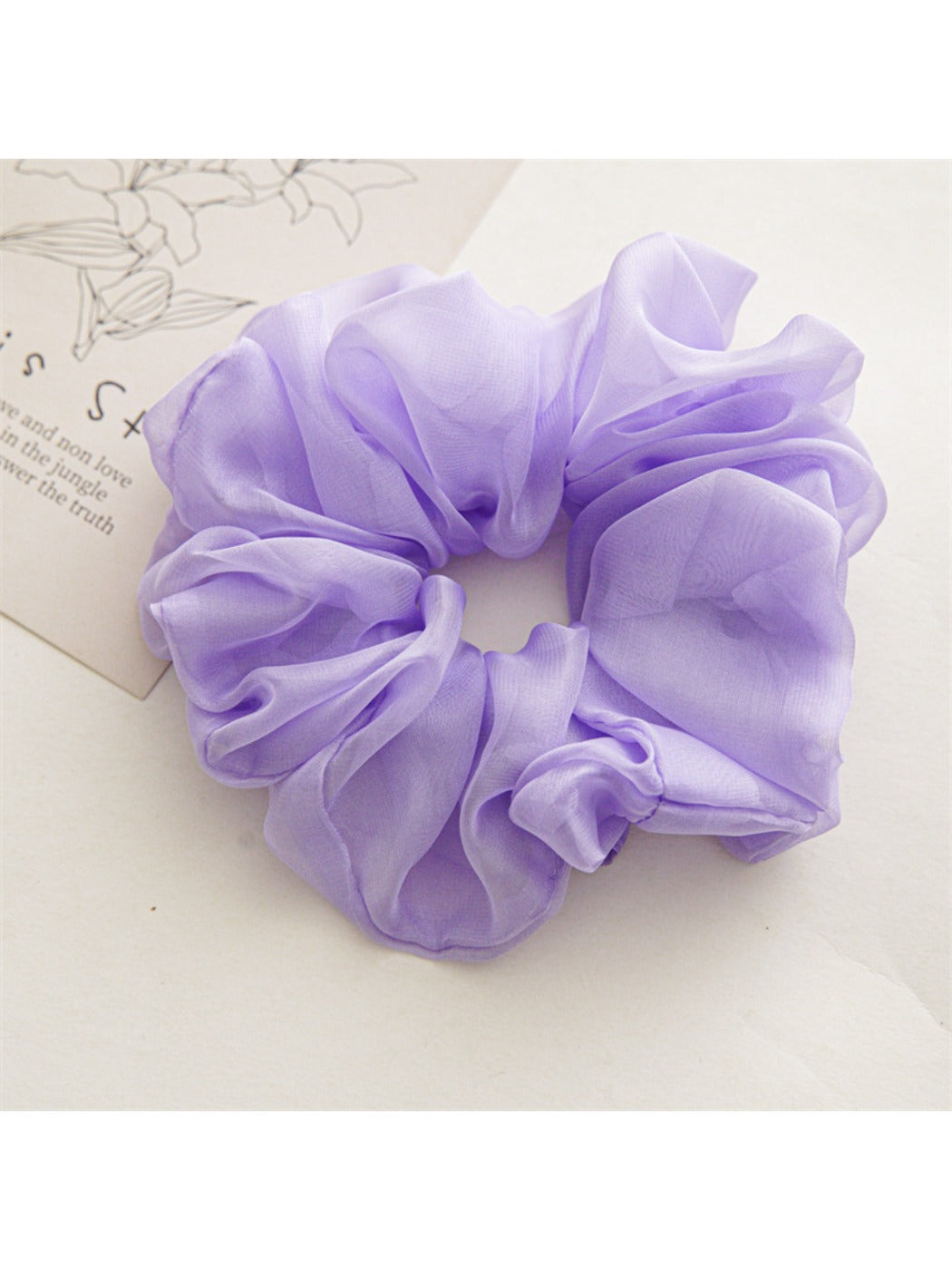 Gifty - Solid Color Chiffon Scrunchie
