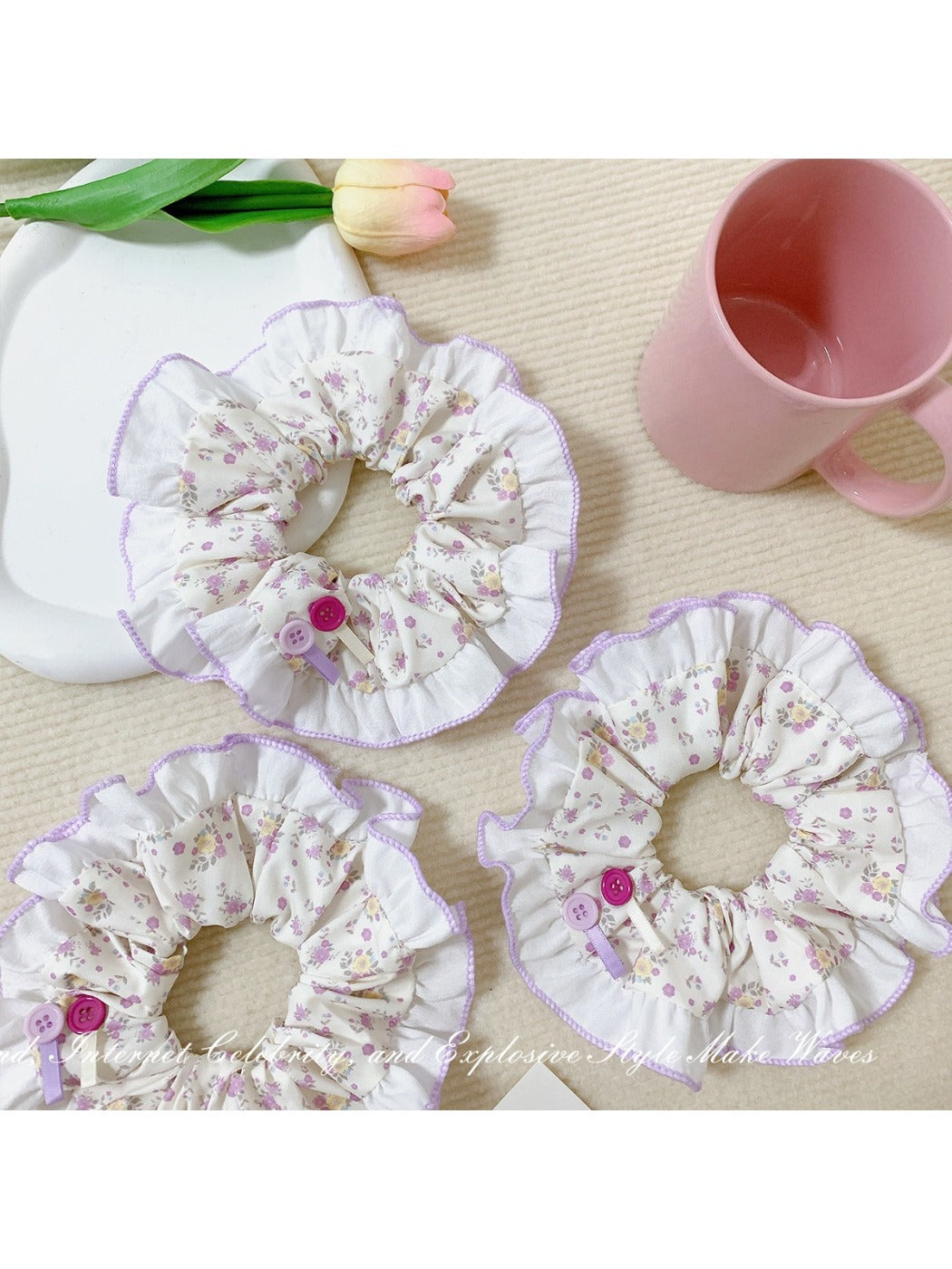 Gifty - Purple Floral Hair Loop