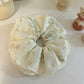 Gifty - White Floral Lace Trim Polyester Scrunchie