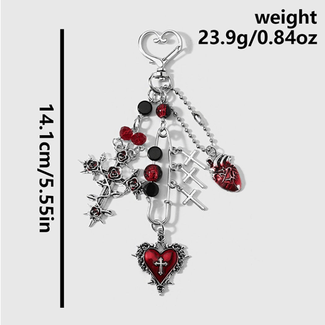 Keypus - Halloween Cross Coffin Charm Keychain