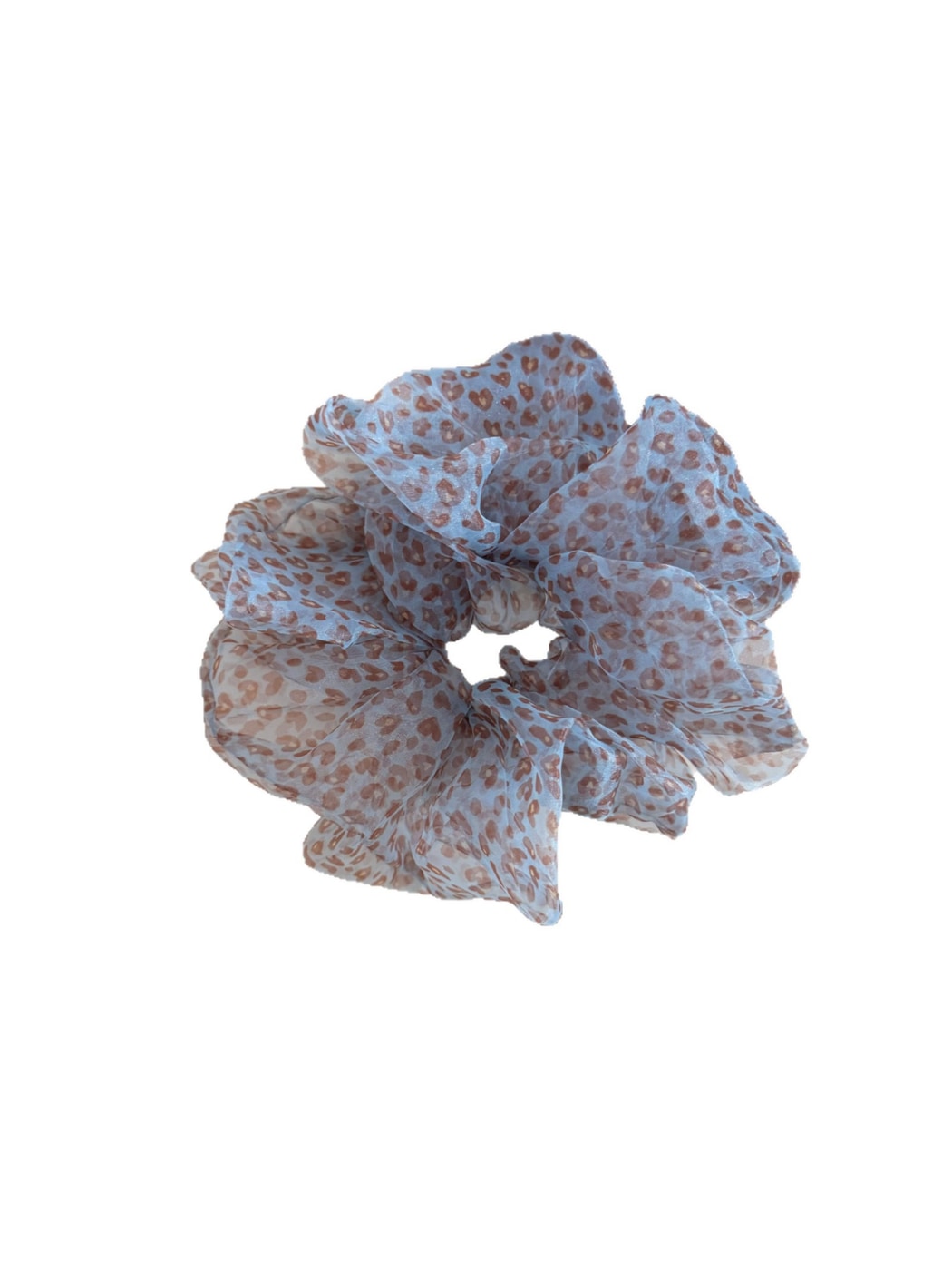 Gifty - Plaid Pattern Ruffled Polyester Ponytail Scrunchie