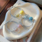 Gifty - Heart Bow Beaded Elastic Hair Tie