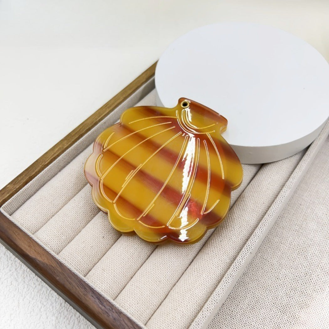 Mirroray - Shell-Shaped Mixed-Pattern Compact Mirror