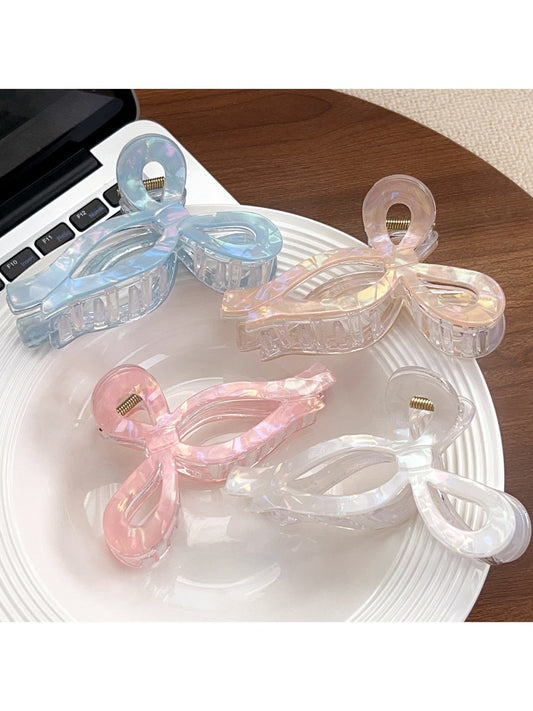 Beau - Plastic Butterfly Bow Geometric Claw Clip