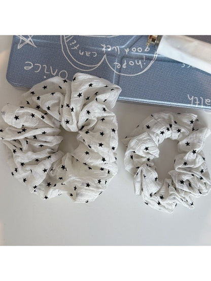 Gifty - Elegant Star Pattern Ruffle Scrunchie