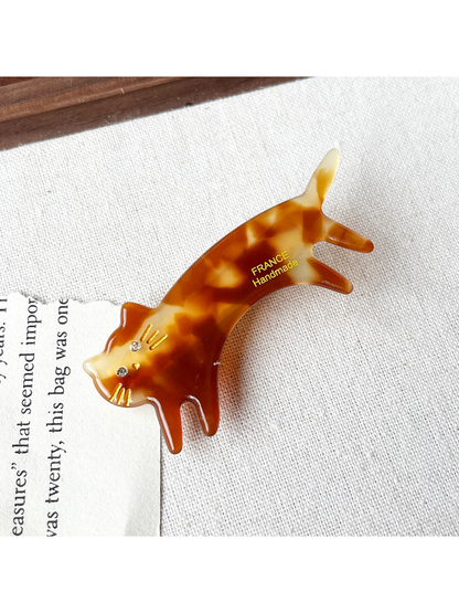 Beau - Modern Minimal Cat Acetate Duckbill Hair Clip