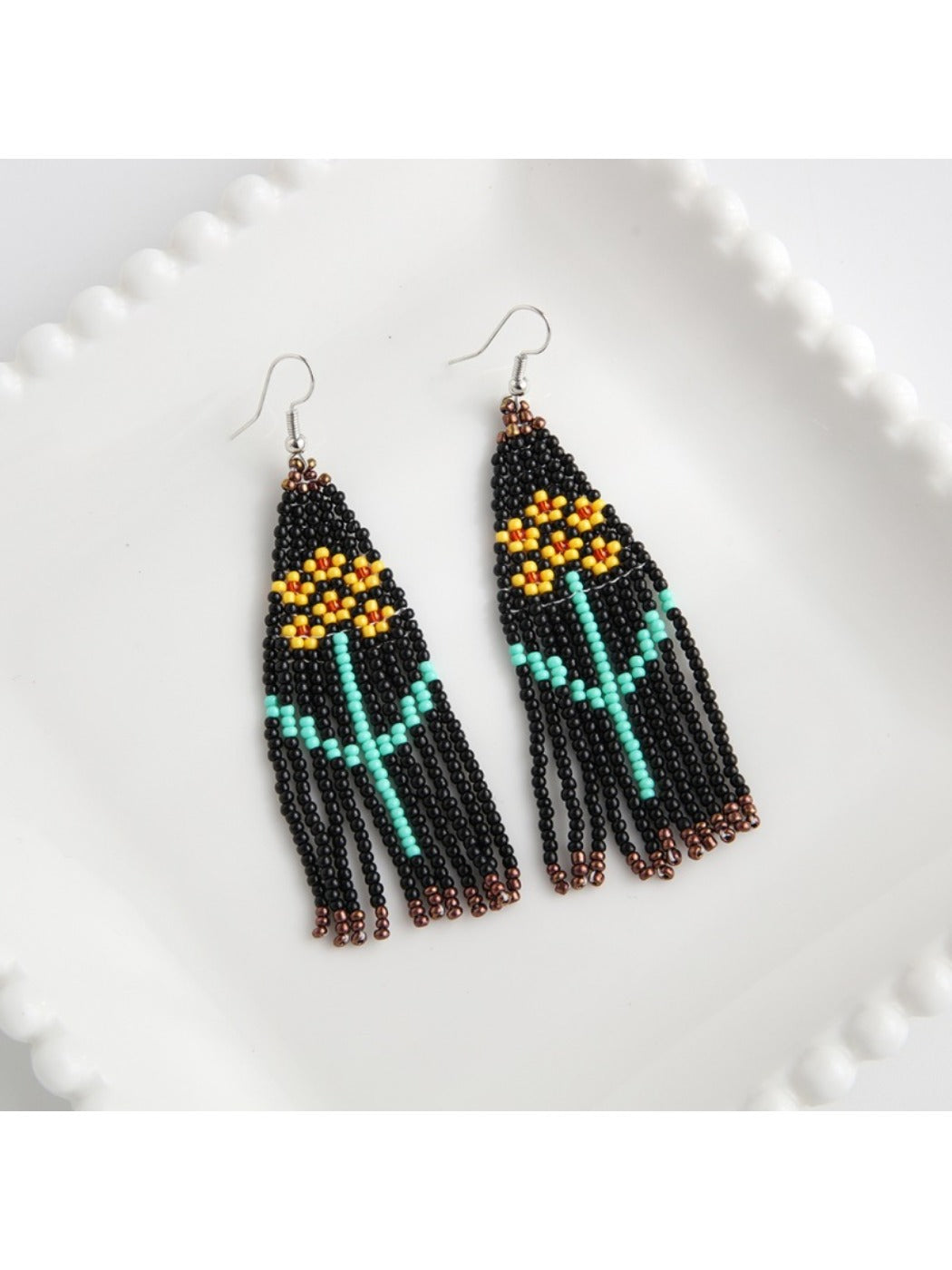 Earedge - Boho Floral Tassel Earrings
