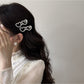 Beau - Rhinestone Eyeglasses Shape Alloy Hair Clip