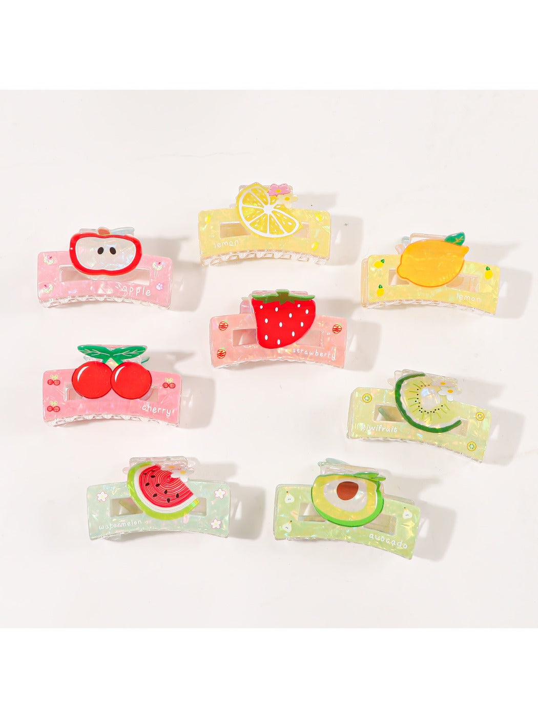 Beau - Square Fruit Print Hair Claw Clip