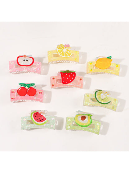 Beau - Square Fruit Print Hair Claw Clip