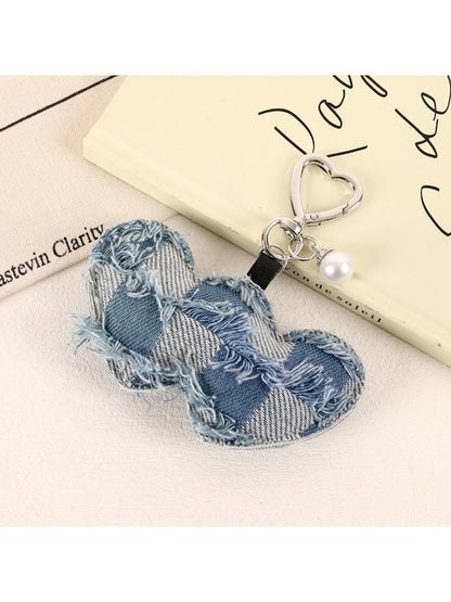 Keypus - Fashion ripped denim bag pendant