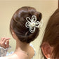 Beau - Flower Shape Beaded Decorative Claw Clip