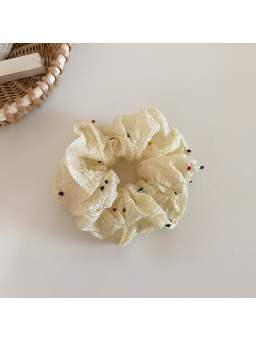Gifty - Decorative Polka Dot Loose Bun Scrunchie