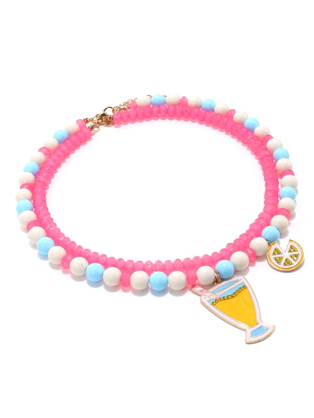 Nozari - Layered Lemon Drink Cup Pendant Necklace