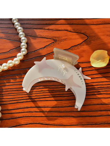 Beau - Starry Sky Moon Shaped Hairpin