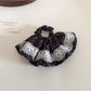 Gifty vintage polka dot hair tie styled with casual outfit accessories