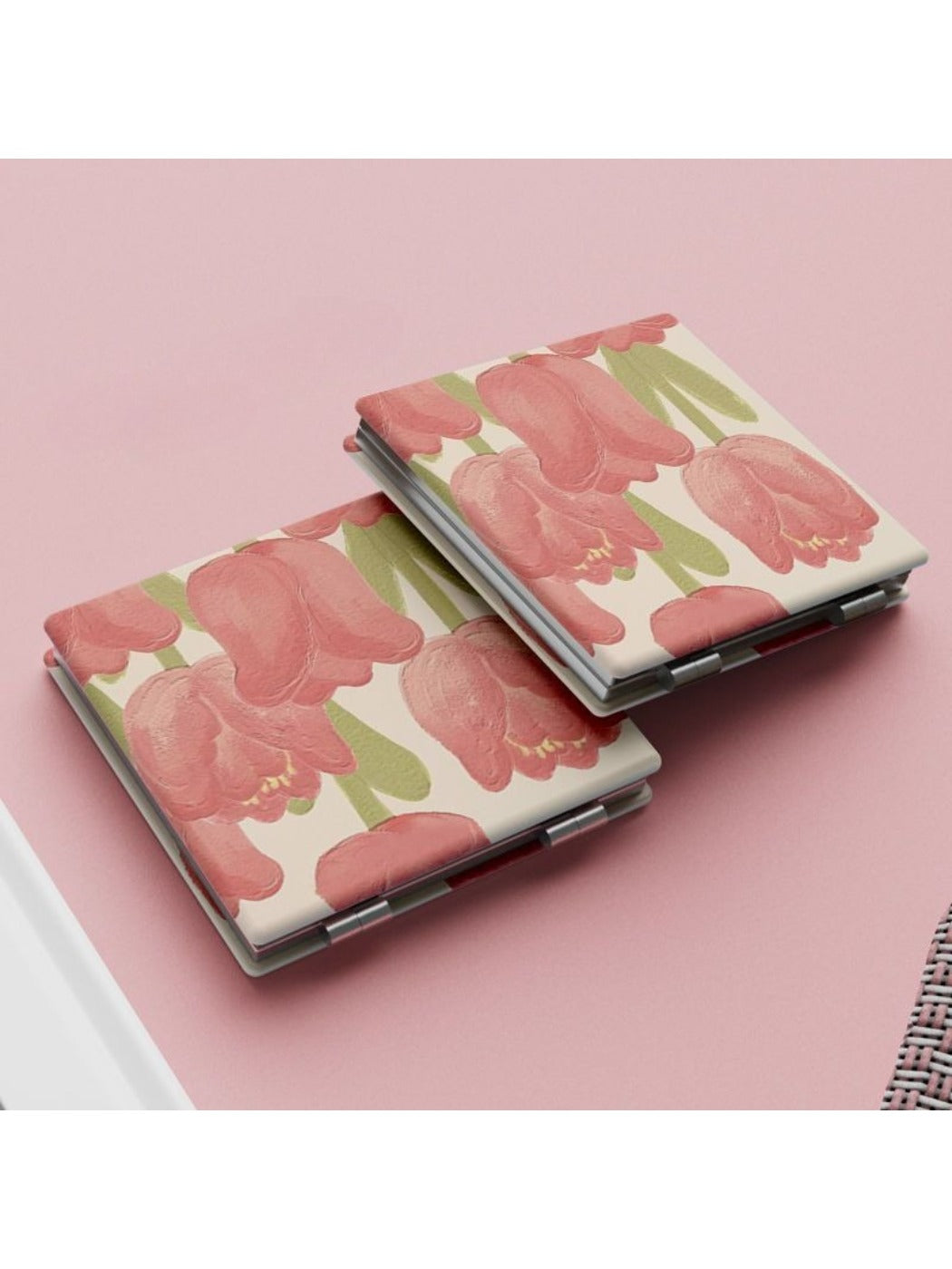 Mirroray - Tulip Patterned Square Vanity Mirror