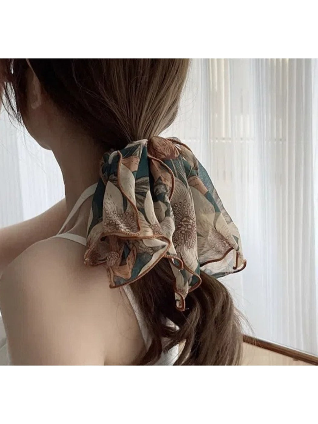 Gifty - Five Petal Flower Ribbon Hair Tie