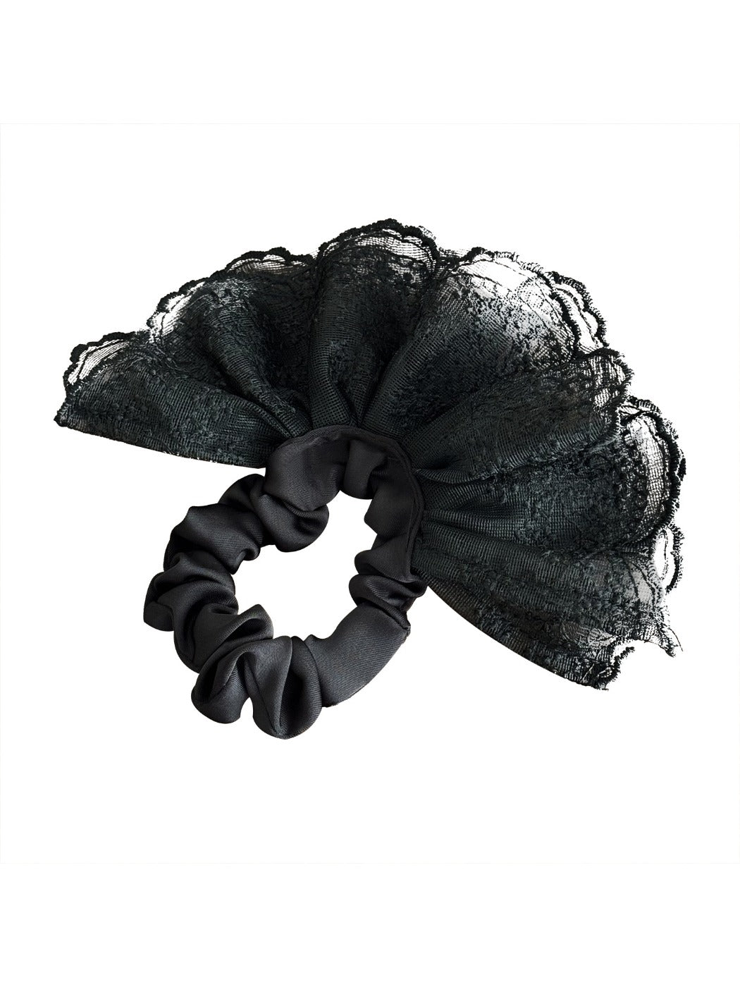 Gifty - Double Layer Lace Embroidered Scrunchie Elegant