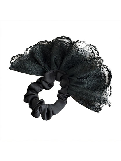 Gifty - Double Layer Lace Embroidered Scrunchie Elegant